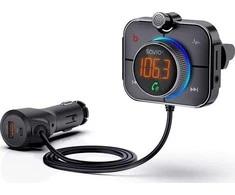 Belaidis Garso Siųstuvas - Savio TR-14 FM Bluetooth 5.0 USB PD 3.0 QuickCharge Juodas