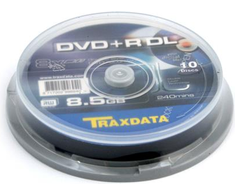Traxdata DVD + R DL 8,5 GB 8x 10 vienetų (906753ITRA003)