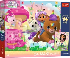 Trefl Dėlionė 24 vnt. - Gabby's Dollhouse + kolekcinis plakatas