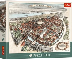 Trefl Dėlionė 1000 vnt. - Varšuvos senamiesčio rekonstrukcijos projektas 1951