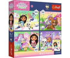 Trefl Dėlionė 352 vnt. - Gabby's Dollhouse + kolekcinis plakatas