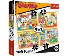 Dėlionė TREFL GARFIELD 4 dėlionių rinkinys