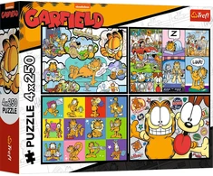 Trefl Dėlionė 4x250 vnt. - Garfildas