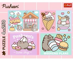 Trefl Dėlionė 4x250 vnt. - Pusheen