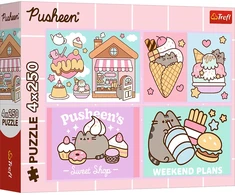Trefl Dėlionė 4x250 vnt. - Pusheen