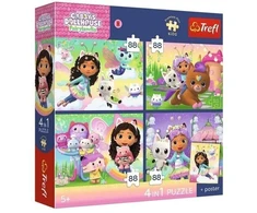 Trefl Dėlionė 4x88 PremPlud Kids Kocie harce 34694