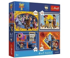 Trefl Dėlionė 4x88 PremPlus Kids Toy Time TS 34701