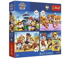 Trefl Dėlionė 4x88 PremPlus Kids Psia straż 34693