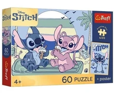Trefl Dėlionė 60 PremPlus Kids Zabawa ze Stitchem 17430