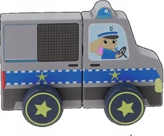 TREFL 61814 Medinis žaislas Magnetinė transporto priemonė - Policija Tiny Tails
