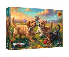 DĖLIONĖ 400 FlamingoByTrefl Šuniukų išdaigos 11213