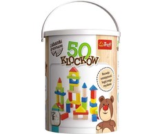 Trefl TREFL Žaislas drewn.50Blocks MULTI FSC 61687