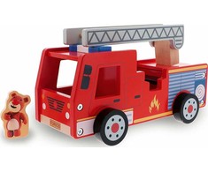 TREFL Žaislas drewn.Fire truck Bobaski i Mi 61700