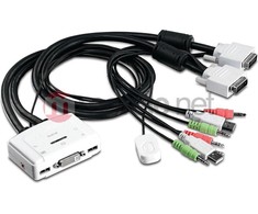 TRENDnet 2 PORT DVI GARSO KVM JUNGIKLIS (TK-214I) – Z010333