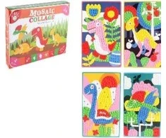Trifox dinozaurų koliažo mozaika