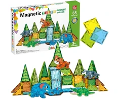 Trifox Klocki magnetyczne dżungla 65el A-1540 91561