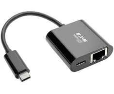 Eaton Corporation „Tripp Lite U436-06N-GB-C“ USB-C į gigabito tinklo adapteris su USB-C PD įkrovimu - „Thunderbolt 3“, Juoda, Juoda, Vietnamas, CE, FCC, REACH, 0–45 °C, -10–70 °C, 50 g