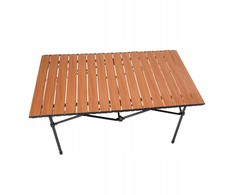 PLATINET SULANKSTOMAS STOIVYBINIO STALAS, SUSUKAMAS STORAGE, 93X54X50 CM, MEDIENOS SPALVOS, JUODOS KOJELĖS [45963]