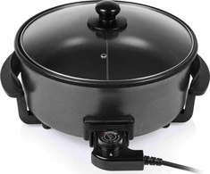 Tristar | Daugiafunkcinė grilio keptuvė XL | PZ-9135 | Skersmuo 30 cm | Grilis | 1500 W | Komplekte dangtelis | Fiksuota rankena | Juodas