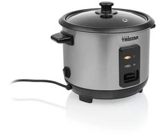 Tristar | RK-6146 | Rice cooker | 400 W | 1 L | Number of programs 0 | Juodas/Nerūdijantis plienas