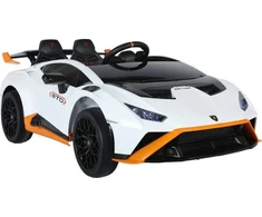 Lean Cars Vienvietis elektromobilis vaikams Lamborghini Sto Drift, baltas