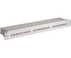 Wentronic Triton CAT 6 Patch Panel 19 colių (48,3 cm), 24 prievadų – pilka spalva