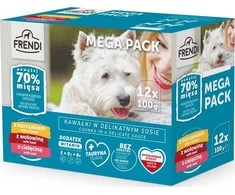 FRENDI vištiena, jautiena, Veal – drėgnas ėdalas šunims – 12x100g