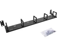 Triton „InLine® 19“ kabelių valdymo skydelis, 5 horizontalūs plastikiniai laikikliai, RAL 9005, juodas