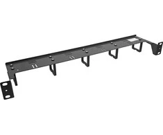 Triton „InLine® 19“ kabelių valdymo skydelis, 5 horizontalūs plastikiniai laikikliai, RAL 9005, juodas