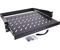 Triton InLine® 19" stumdoma lentyna 350 mm 30 kg 2HE RAL 9005 juoda