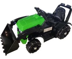 Vienvietis vaikiškas elektrinis traktorius Lean cars, žalias