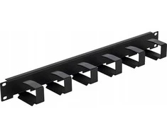 TRITON 19" įrišimo skydelis 1U, 6x įrišimo kabliukas 70x27 mm, juodas