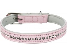 TRIXIE Active Comfort Antkaklis su akmenukais, XXS-XS 17-21cm/12 mm, rausvas