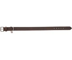 TRIXIE Rustic rieb. odos antkaklis, M 37-44cm/25mm, tams. rudas