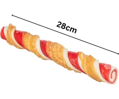 Šunų skanėstas - Trixie Denta Fun kepsninės bandelė su vištienos krūtinėle, 28 cm, 80 g, 50 vnt.