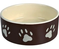 TRIXIE Dubenėlis, su letenėlėmis, keramika, 0.3 l, ø 12 cm, rudas-smėlio