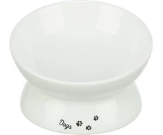 Trixie ergonomiškas šunų dubenėlis, keraminis, 0,35 l/o 17 cm, baltas