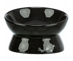 Trixie ergonomiškas šunų dubenėlis, keraminis, 0,35 l/o 17 cm, juodas