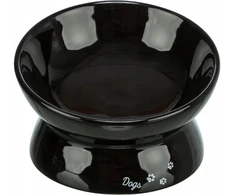 Trixie ergonomiškas šunų dubenėlis, keraminis, 0,35 l/o 17 cm, juodas