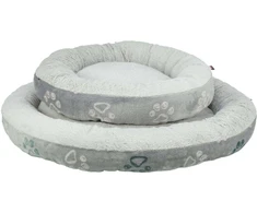 Trixie Jimmy Soft, legowisko, šuniui/kota, pliušinis/flanela, apvalus, jasnoszare, 50 cm