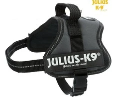 Trixie Julius- K9 ® Powerpact ® petnešos, šunims, antracitas, mini / S: 40-53 cm / 22 mm
