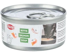 Trixie Kittis lašiša Soup przysmak zupy, katei, vištiena i lašiša, 4 × 80 g, 4 vnt/pakuotė