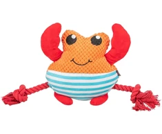 Trixie Krab ze sznurkami, žaislas, šuniui, oranžinė, pluszowy, 28 cm