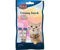 TRIXIE kreminis skanėstas katėms su tunu ir balta žuvim, 5x14 g