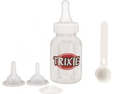 TRIXIE Suckling bottle set, 120 ml, transparent/baltas