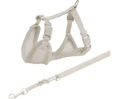 Trixie Minkštos petnešos šuniukams su jaunėliu pavadėliu, 26 -34 cm / 10 mm, 2.00 m, šviesiai pilka