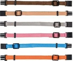 Trixie Junior Antkaklių kompl., M–L 22–35 cm/10 mm, 6 vnt. fuksija, grafito, ind (pak.4)