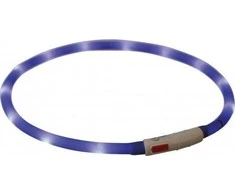 TRIXIE LED antkaklis USB, silikonas, XS-XL 70cm/10mm, mėlynas