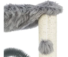 Trixie Pagrindas, stovimas stulpelis su šepetėliu, katėms, pilkas, 50 cm