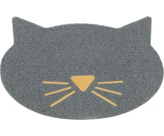 Trixie Paklotas po kraiko dėže, katėms, katės galva, PVC, 60 cm/50 cm, šviesiai pilka
